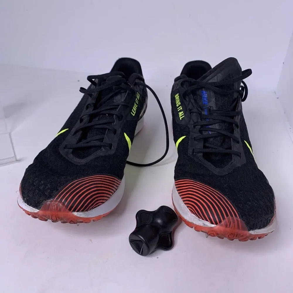 New Nike Zoom Rival XC Waffle Track Shoes AJ0851-005 Black Volt Spikes Size 12.5